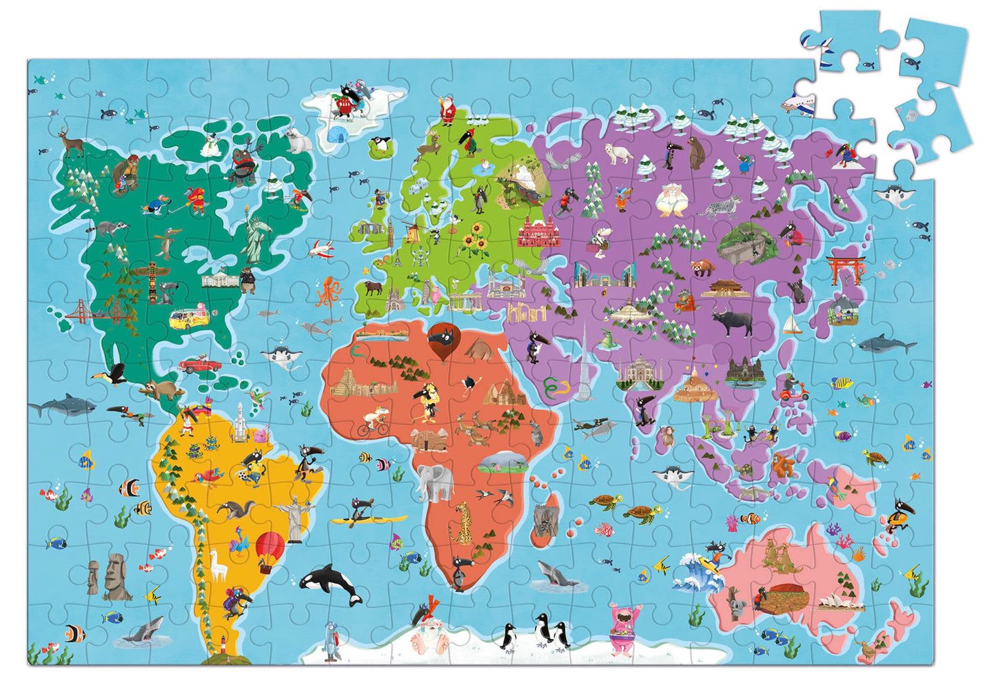 MON GRAND PUZZLE DU MONDE LOUP