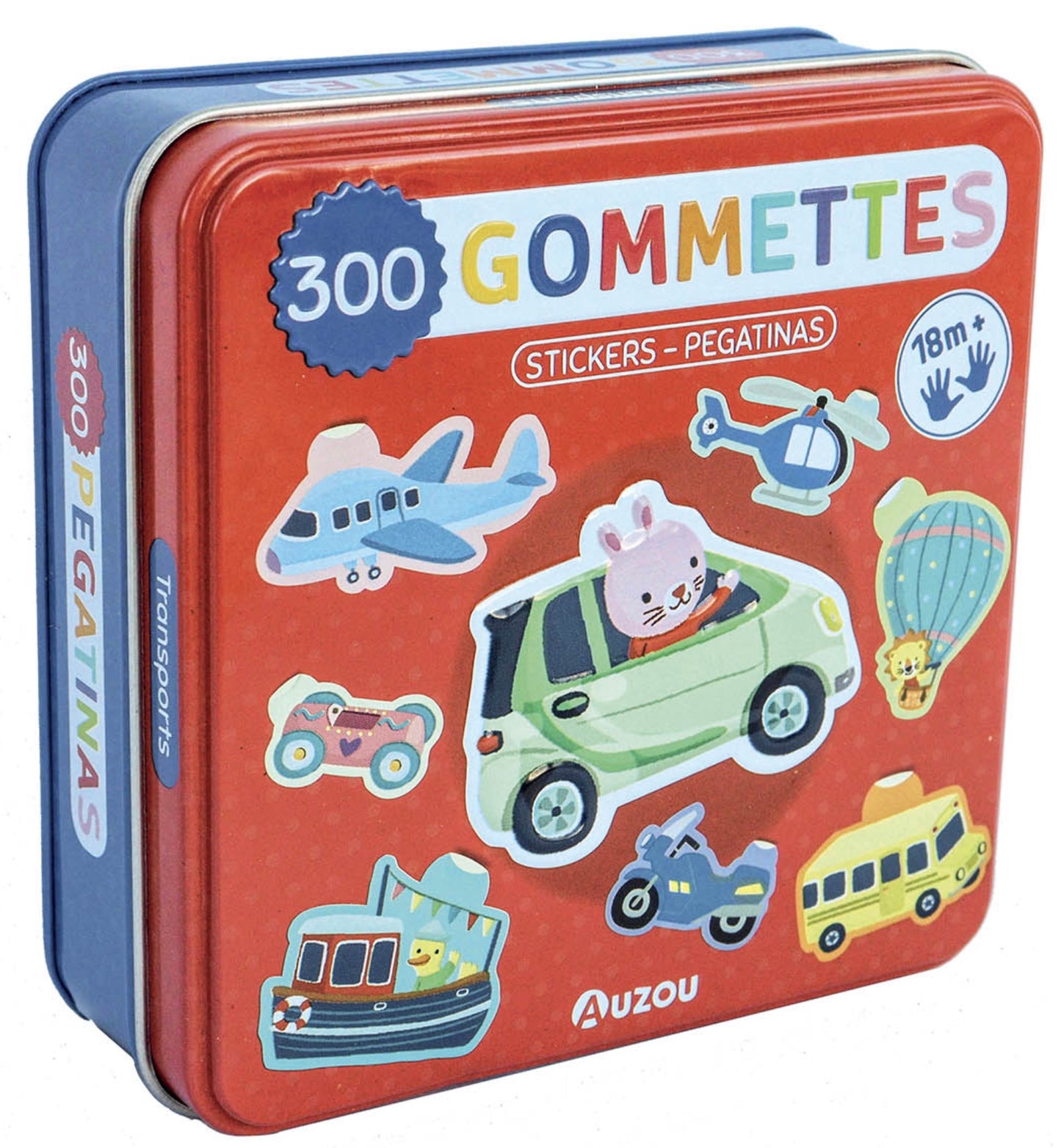 BOÎTE DE 300 GOMMETTES MÉTAL - LES TRANSPORTS *