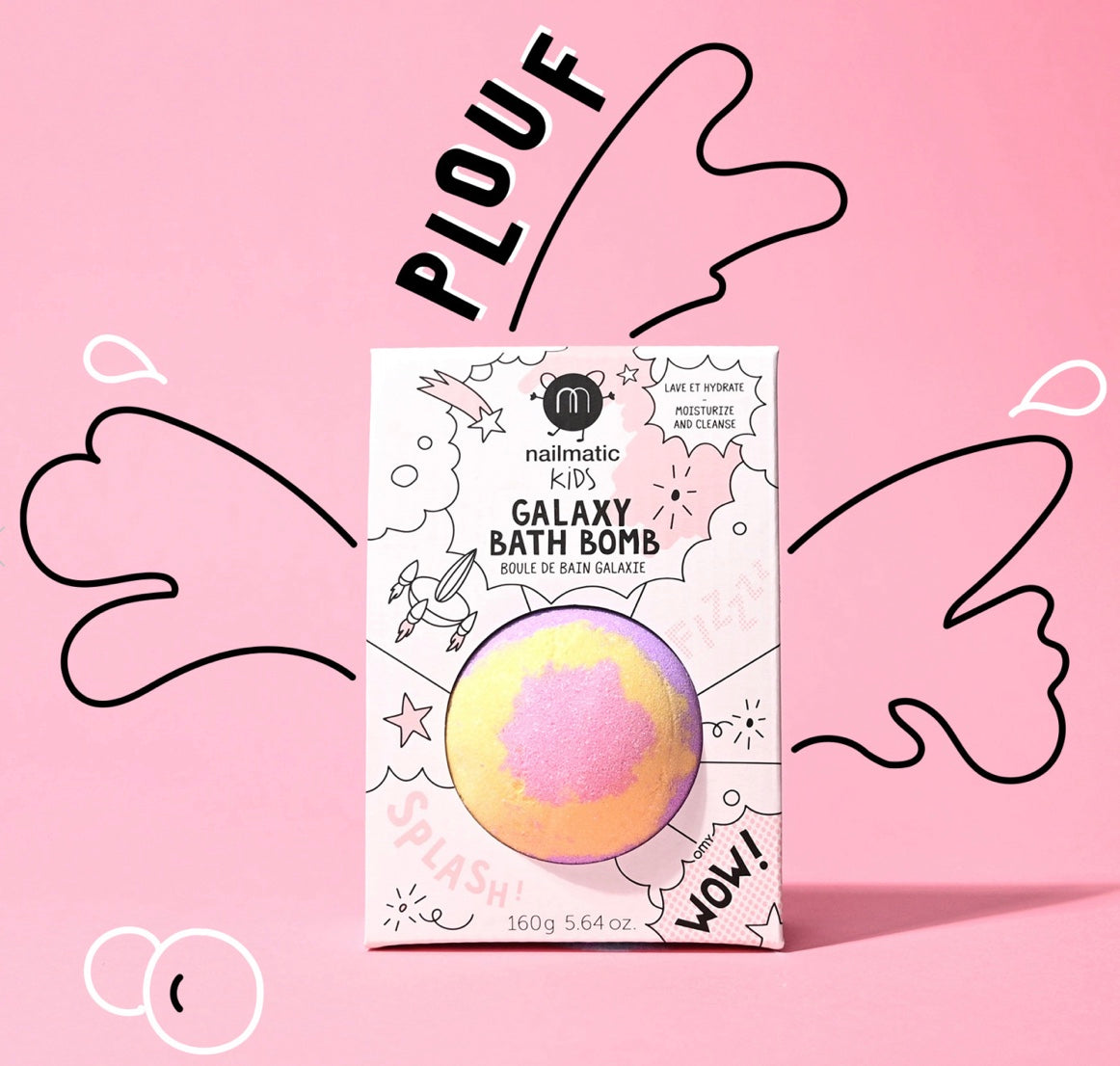 BOULE DE BAIN EFFERVESCENTE - SUPERNOVA ROSE JAUNE VIOLET