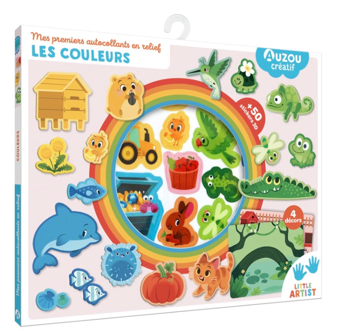 MA POCHETTE D'ARTISTE - MES PREMIERS AUTOCOLLANTS EN RELIEF - LES COULEURS