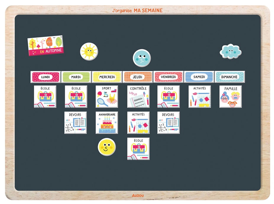 MON TABLEAU J'ORGANISE MA SEMAINE