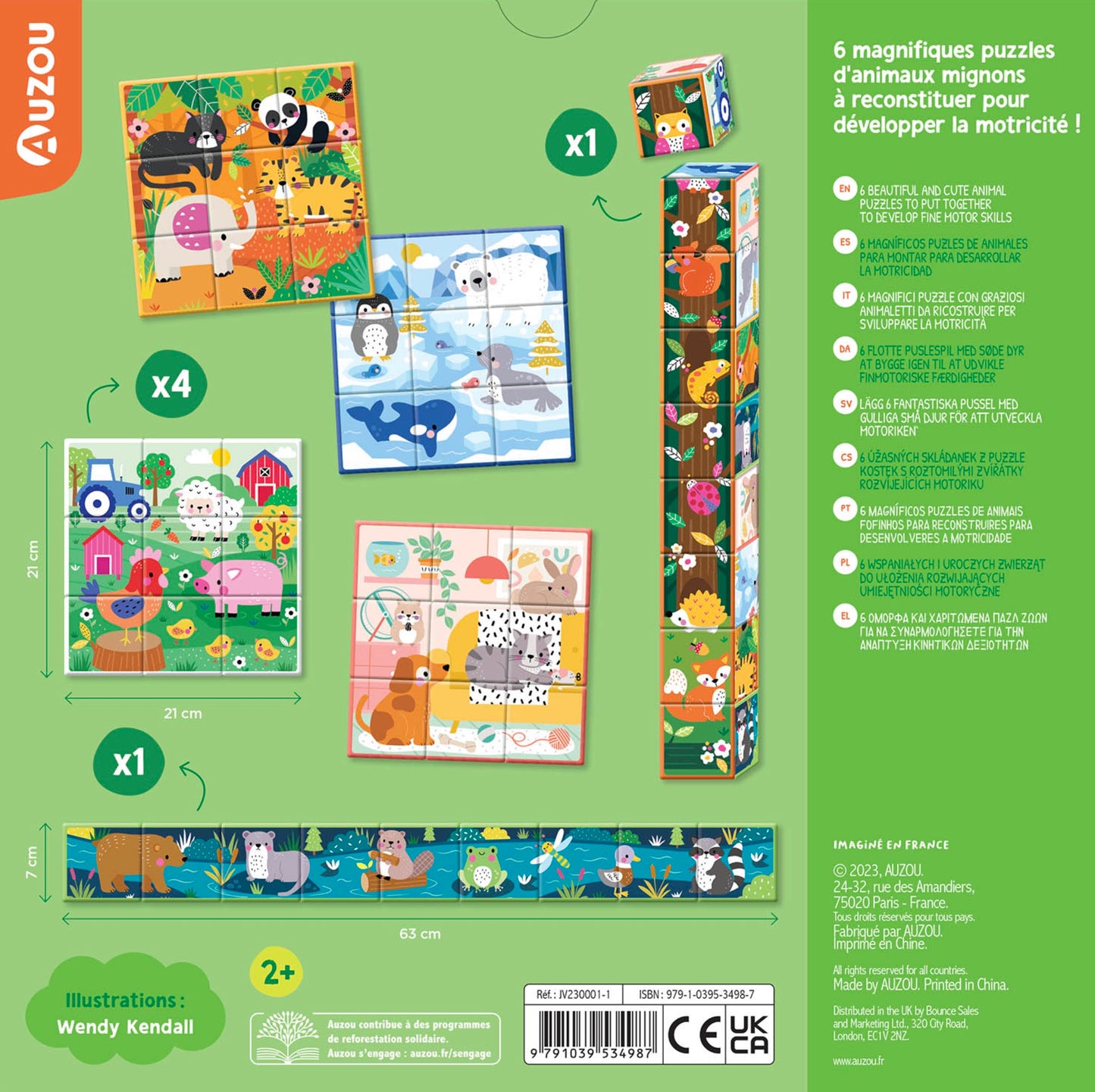 MES CUBES PUZZLES - ANIMAUX MIGNONS