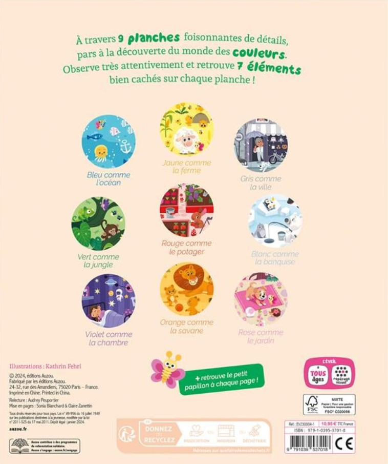 CHERCHE ET TROUVE DES TOUT-PETITS - LES COULEURS