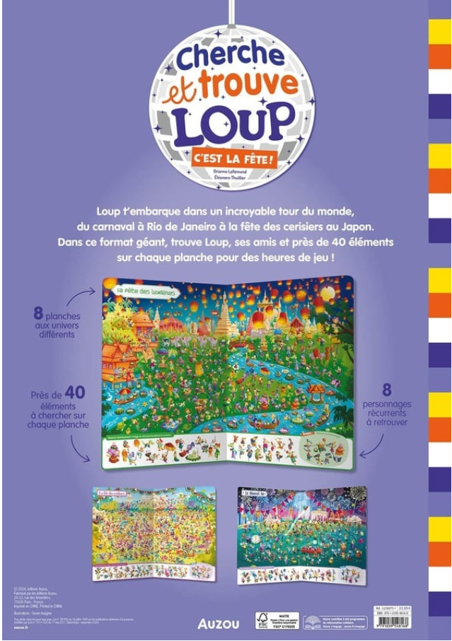 CHERCHE ET TROUVE - LOUP - C'EST LA FÊTE