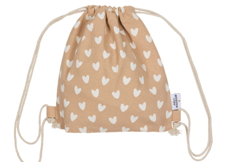 SAC À CORDONS - COEURS NOUGAT - À PERSONNALISER