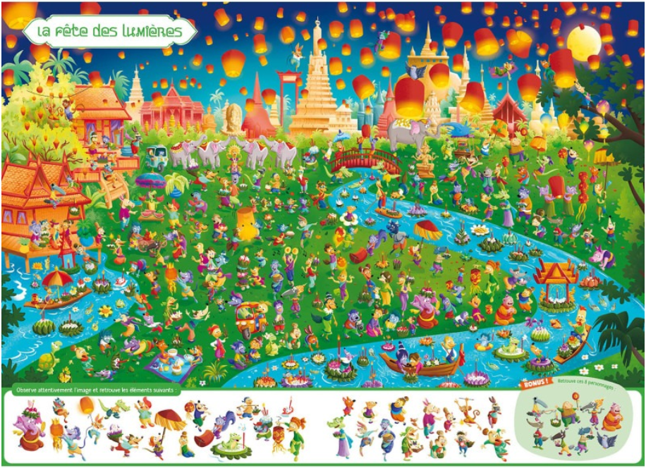 CHERCHE ET TROUVE - LOUP - C'EST LA FÊTE