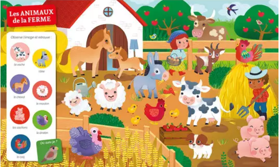 CHERCHE ET TROUVE DES TOUT-PETITS - CHEZ LES ANIMAUX
