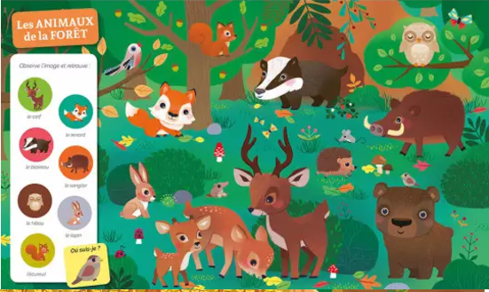 CHERCHE ET TROUVE DES TOUT-PETITS - CHEZ LES ANIMAUX