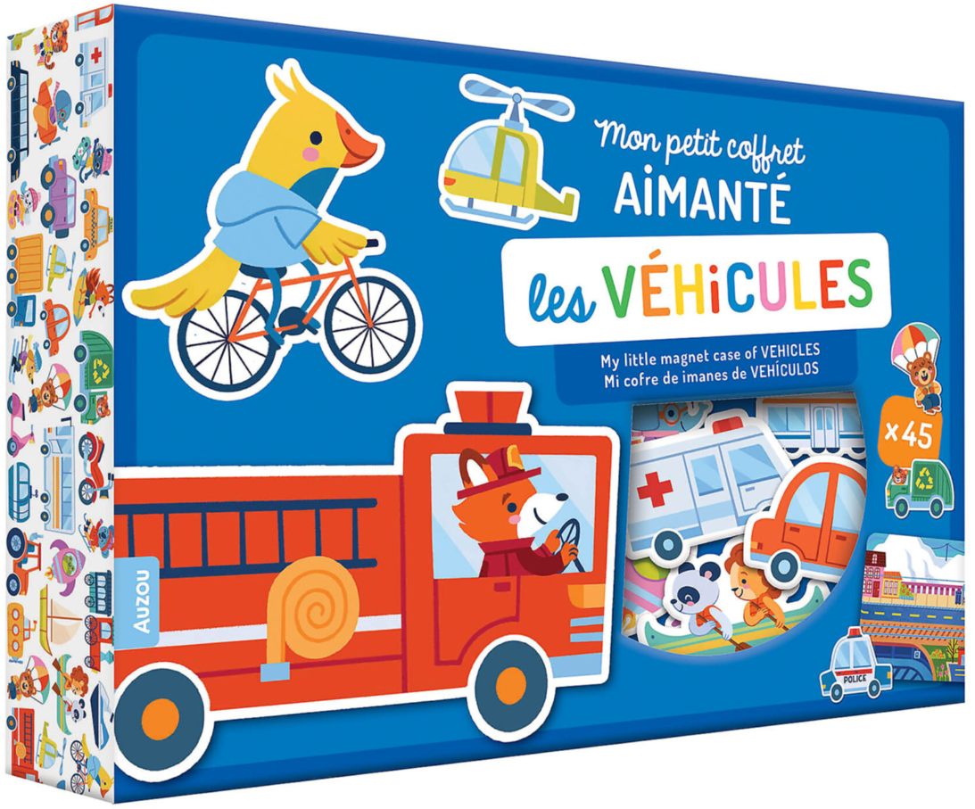 MON PETIT COFFRET AIMANTÉ - LES VÉHICULES