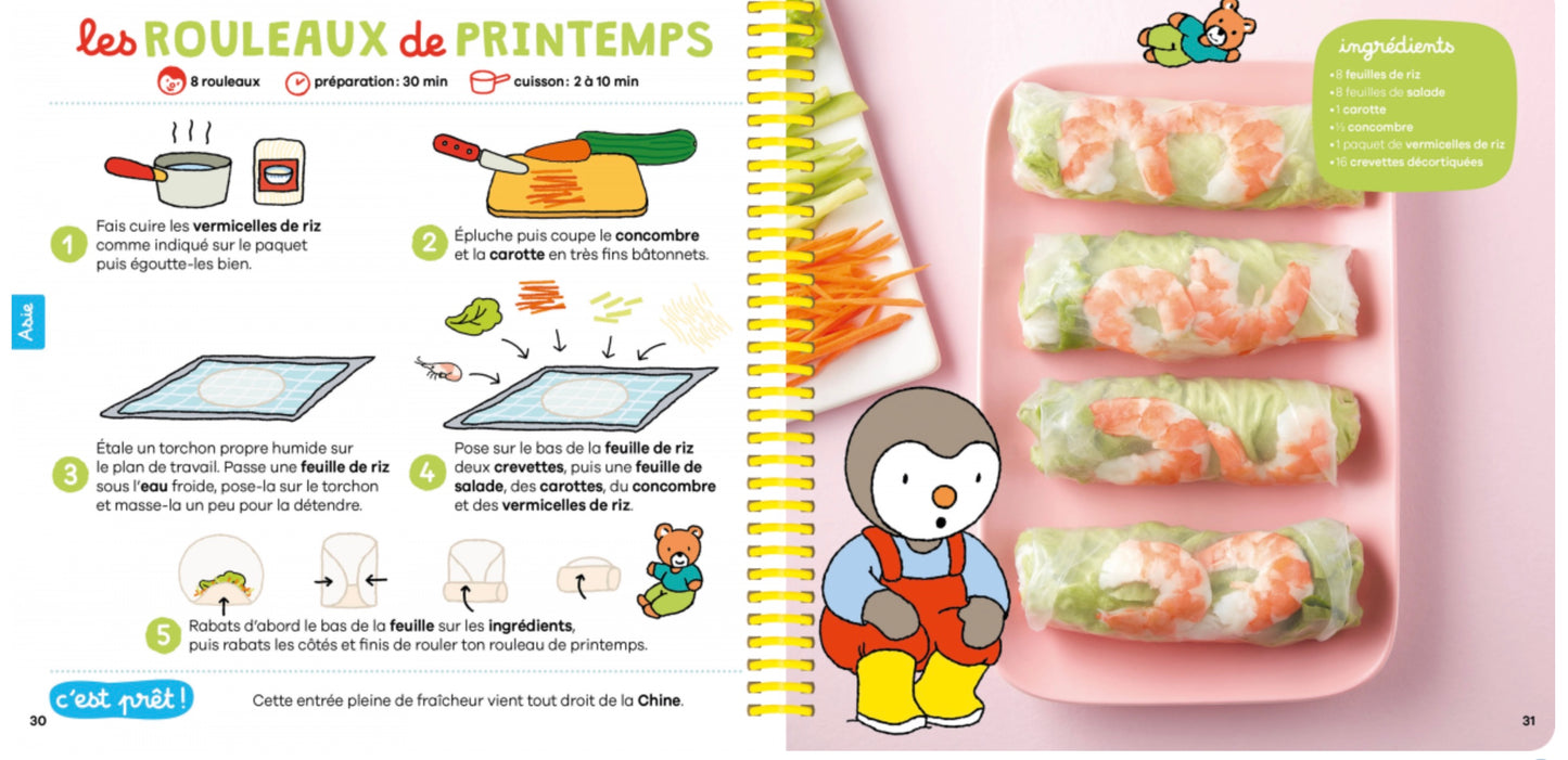 MES RECETTES AUTOUR DU MONDE T'CHOUPI - LE LIVRE GOURMAND DES PETITS CUISINIERS !
