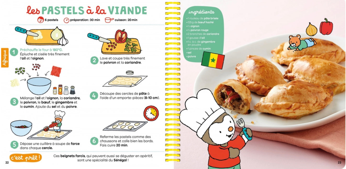 MES RECETTES AUTOUR DU MONDE T'CHOUPI - LE LIVRE GOURMAND DES PETITS CUISINIERS !