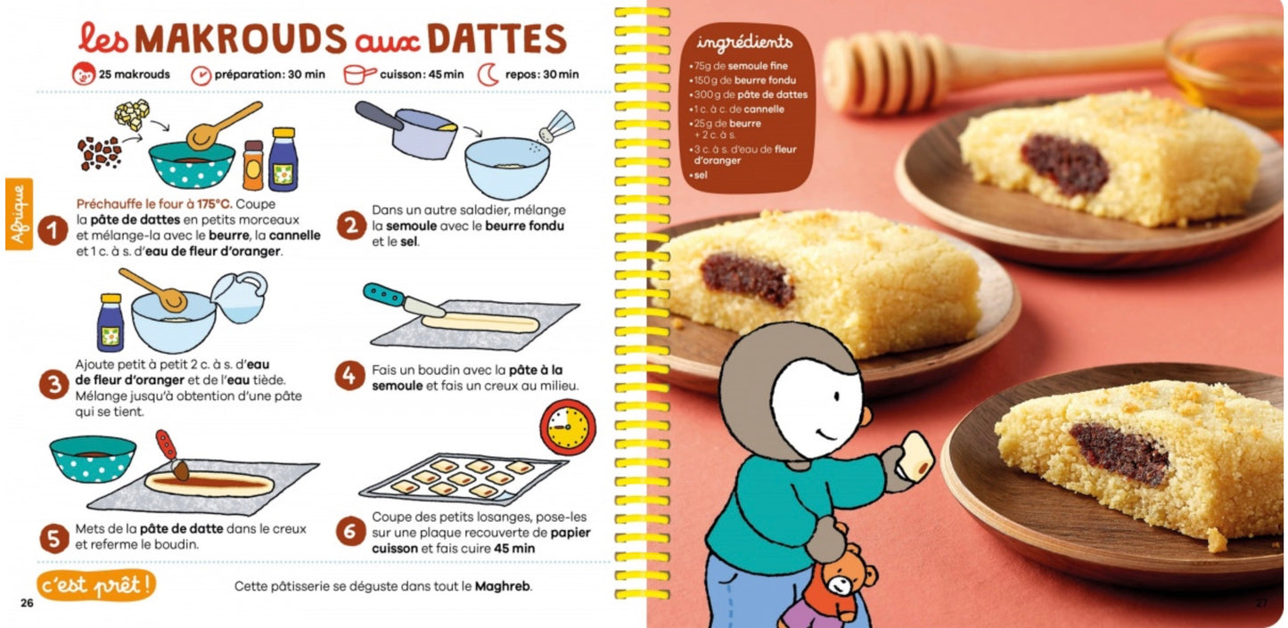 MES RECETTES AUTOUR DU MONDE T'CHOUPI - LE LIVRE GOURMAND DES PETITS CUISINIERS !