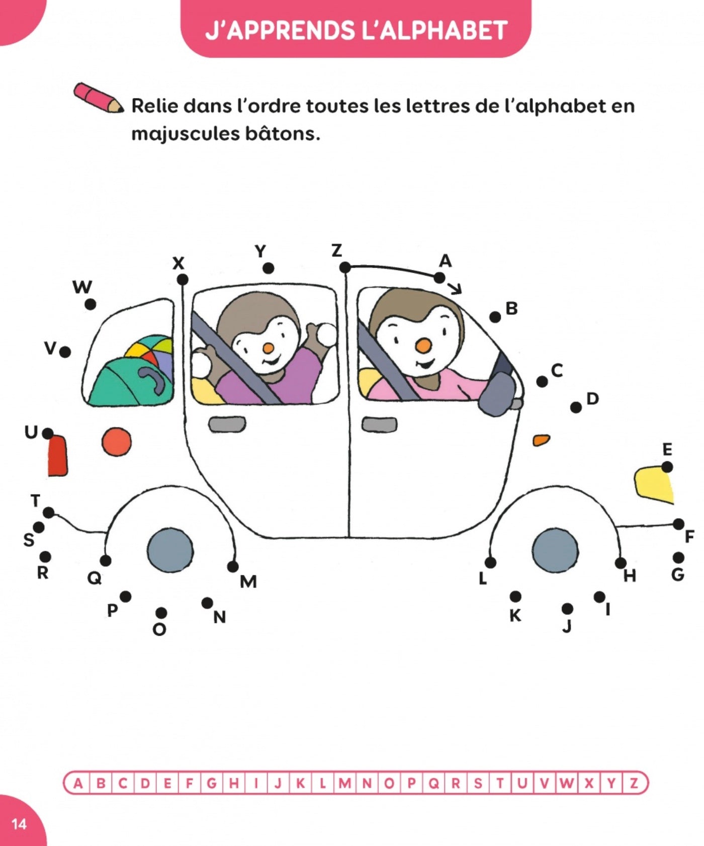 T'CHOUPI - MES POINTS À RELIER - LETTRES ET NOMBRES - MS