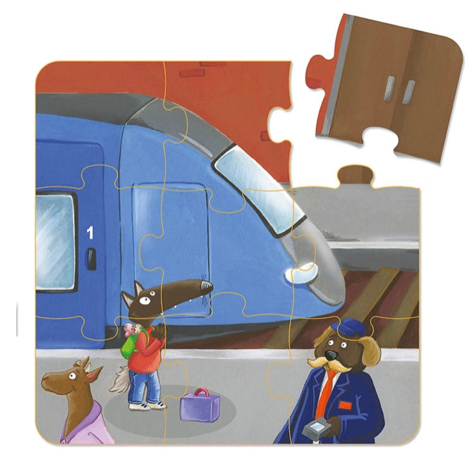 MES PREMIERS PUZZLES - P'TIT LOUP DECOUVRE LES VÉHICULES