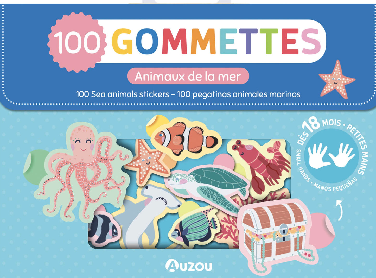 MA POCHETTE DE 100 GOMMETTES - ANIMAUX DE LA MER *