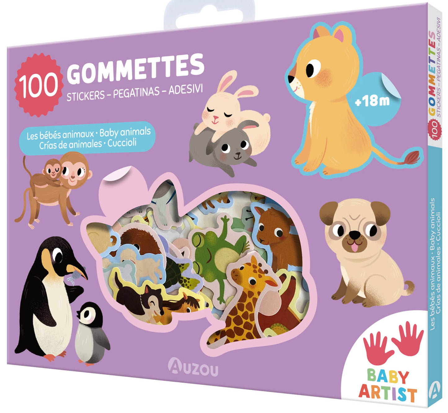 100 GOMMETTES - LES BÉBÉS ANIMAUX *