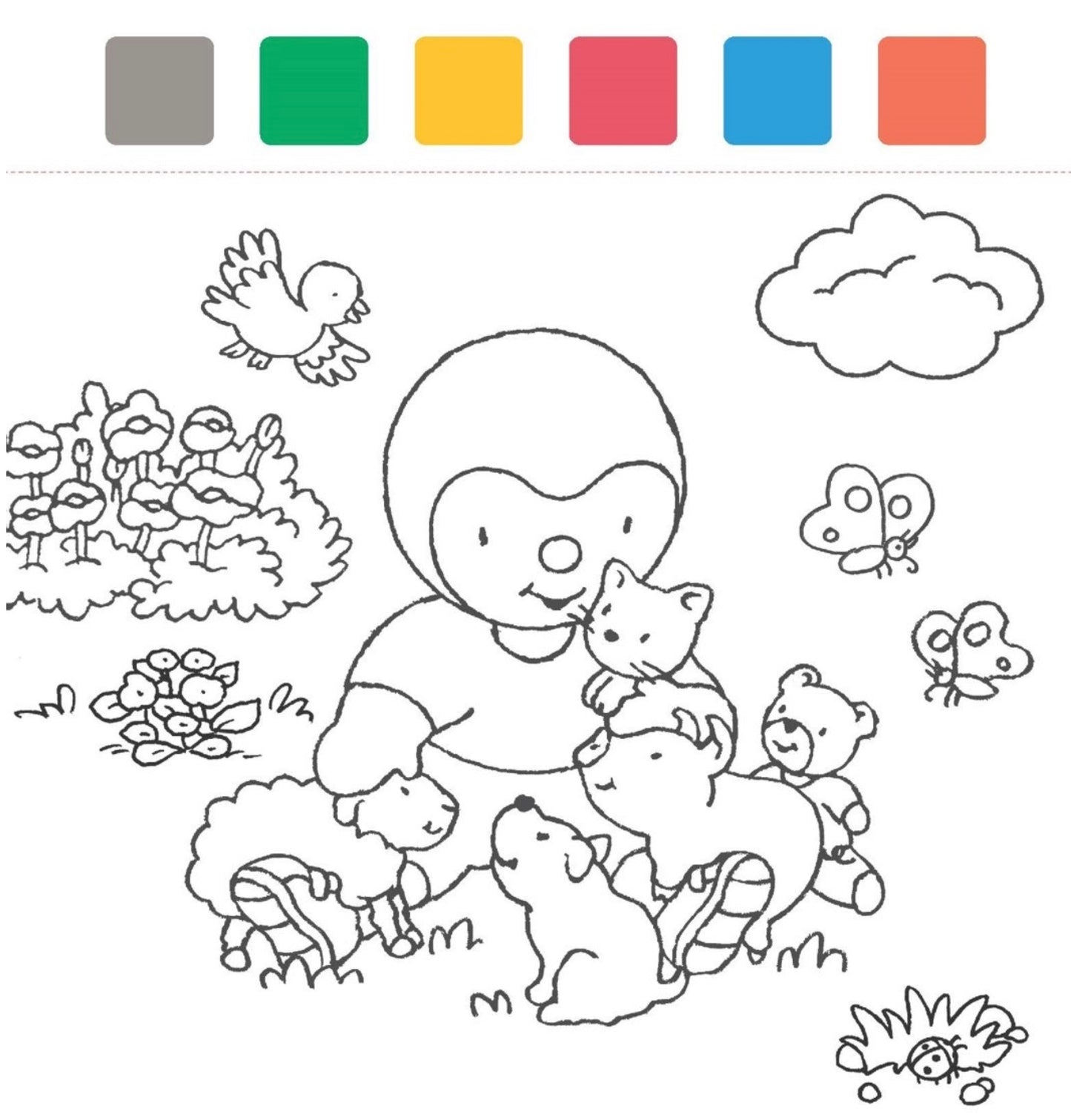 T'CHOUPI PEINTURE À L'EAU - LES ANIMAUX