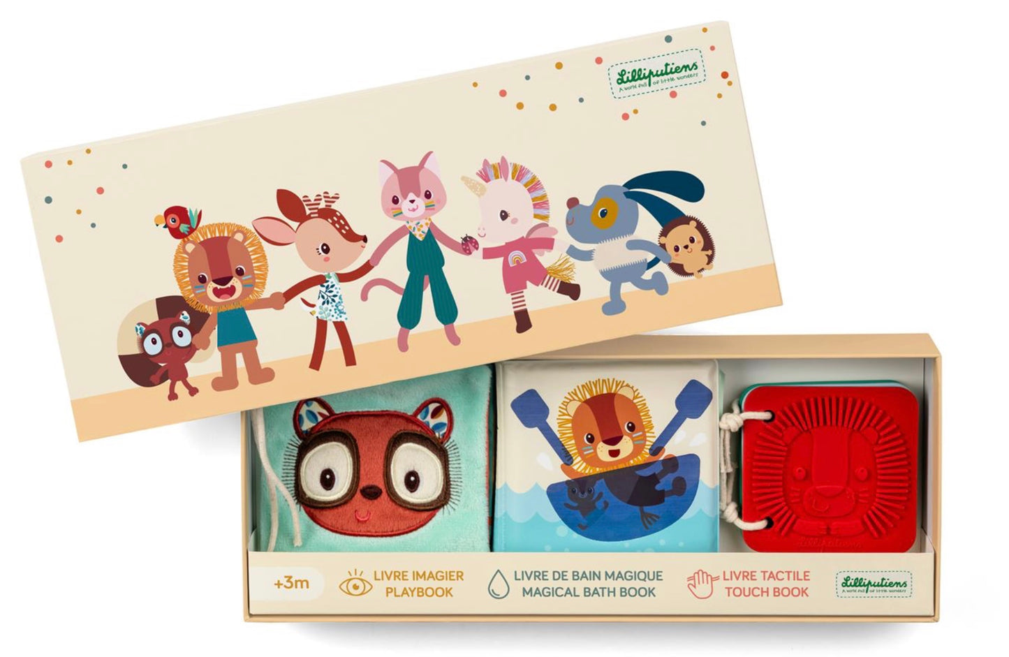 SET DE NAISSANCE - 3 LIVRES SENSORIELS - JUNGLE