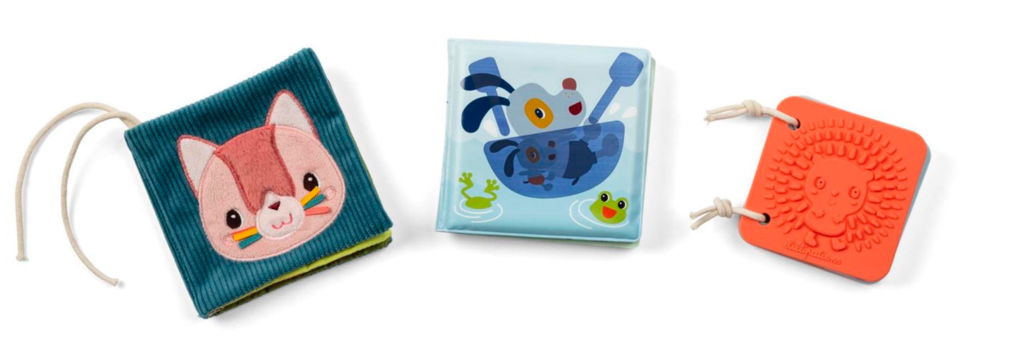 SET DE NAISSANCE - 3 LIVRES SENSORIELS - JARDIN