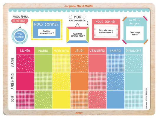 MON TABLEAU J'ORGANISE MA SEMAINE