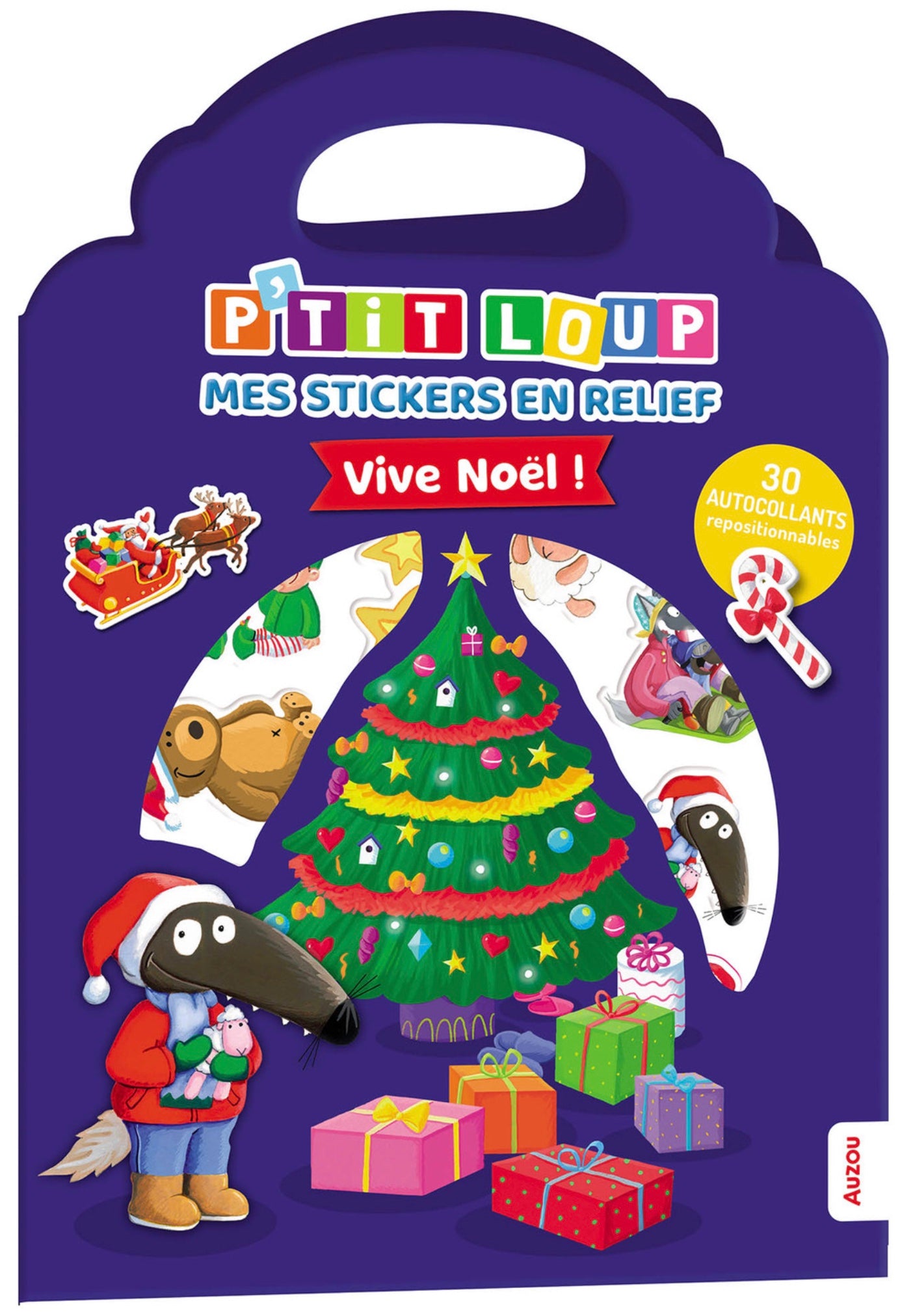 P'TIT LOUP - MES STICKERS EN REFLIEF - VIVE NOËL