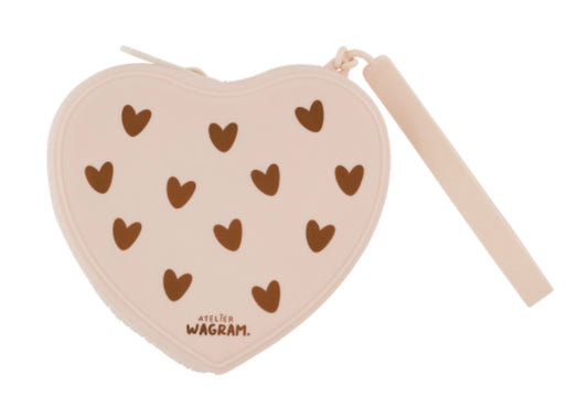 POCHETTE COEUR EN SILICONE -CRÈME