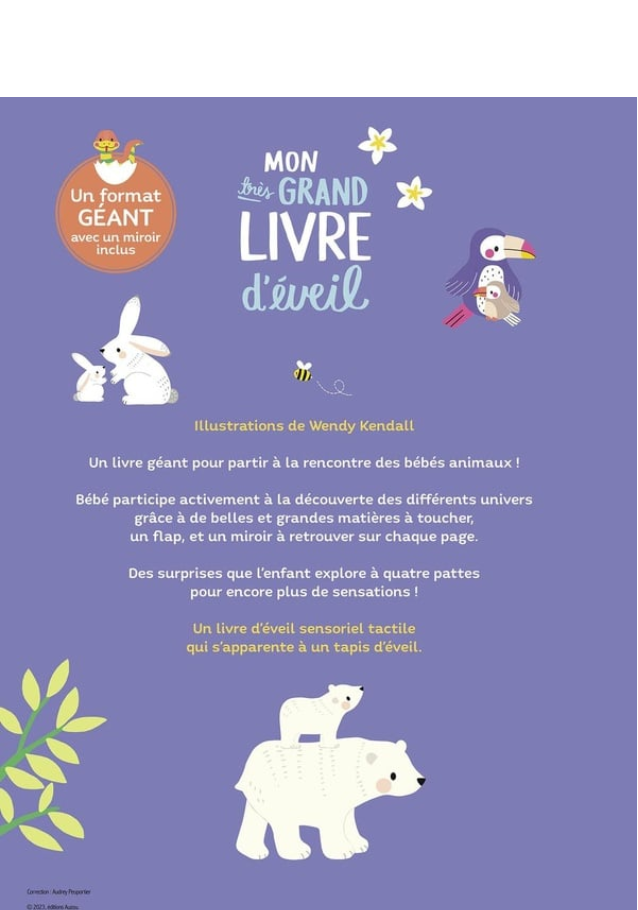 MON TRES GRAND LIVRE D'EVEIL - LES BEBES ANIMAUX