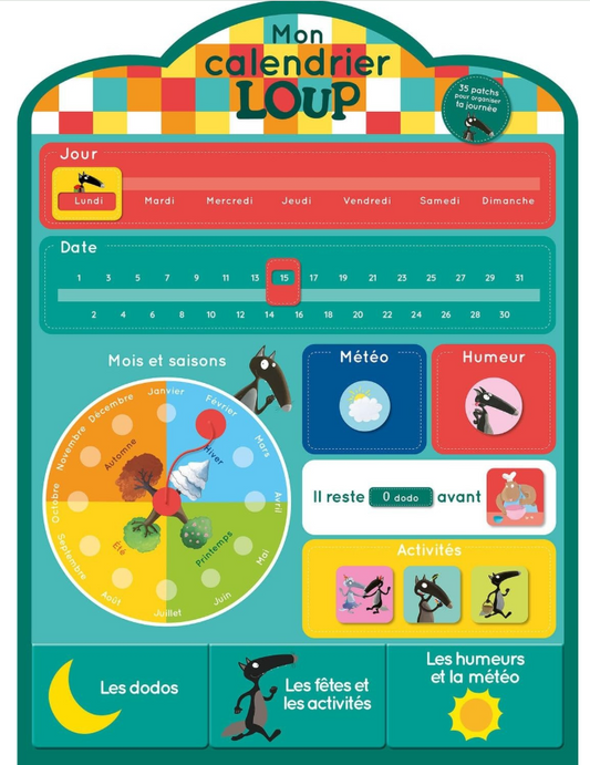 MON CALENDRIER EN TISSU LOUP