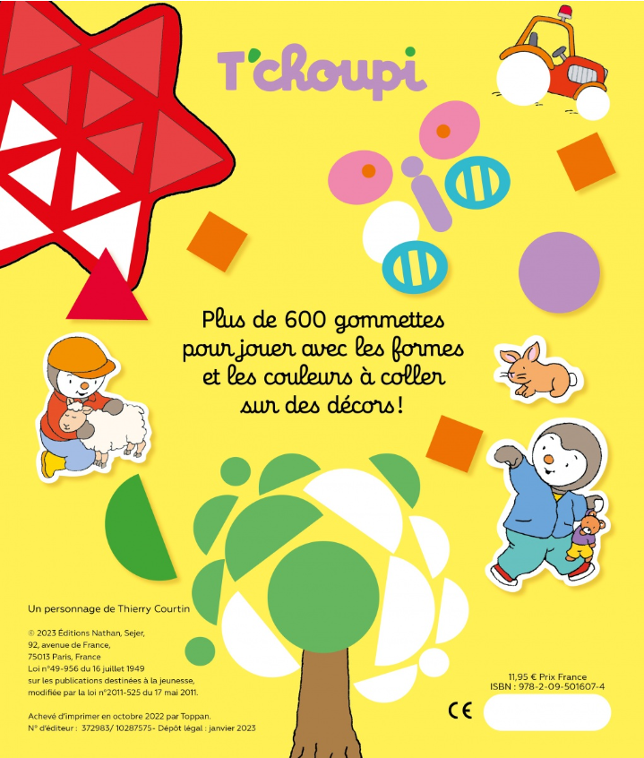 T'CHOUPI MON MAXI CAHIER DE GOMMETTES