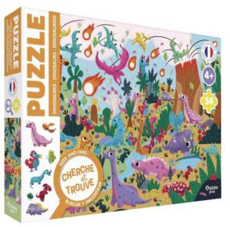 PUZZLE CHERCHE ET TROUVE LES DINOSAURES
