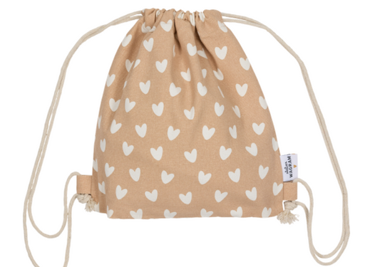 SAC À CORDONS - COEURS NOUGAT - À PERSONNALISER