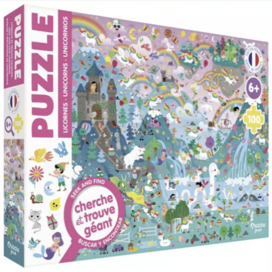 PUZZLE CHERCHE ET TROUVE LICORNE