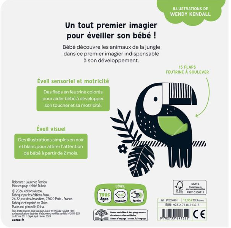 MES PREMIERS FLAPS - LES  ANIMAUX DE LA JUNGLE
