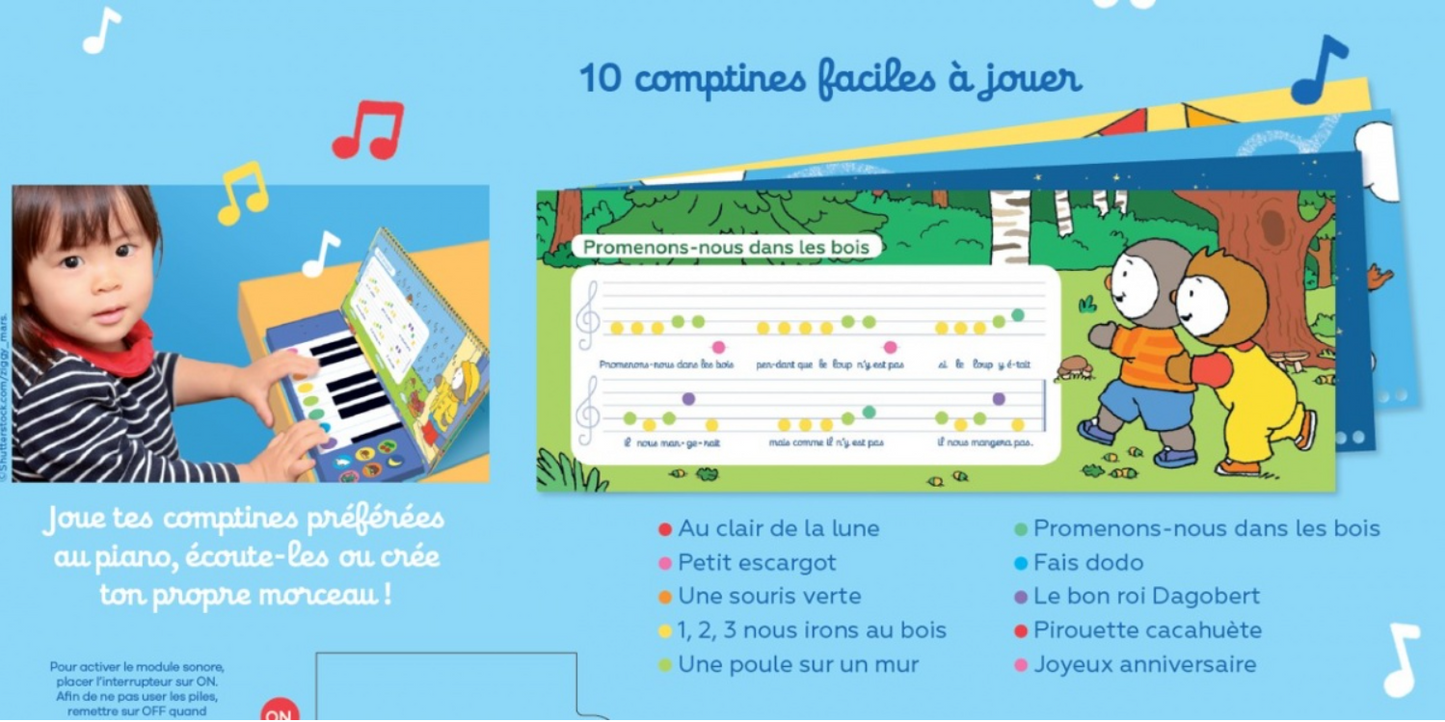 MES COMPTINES T'CHOUPI AU PIANO